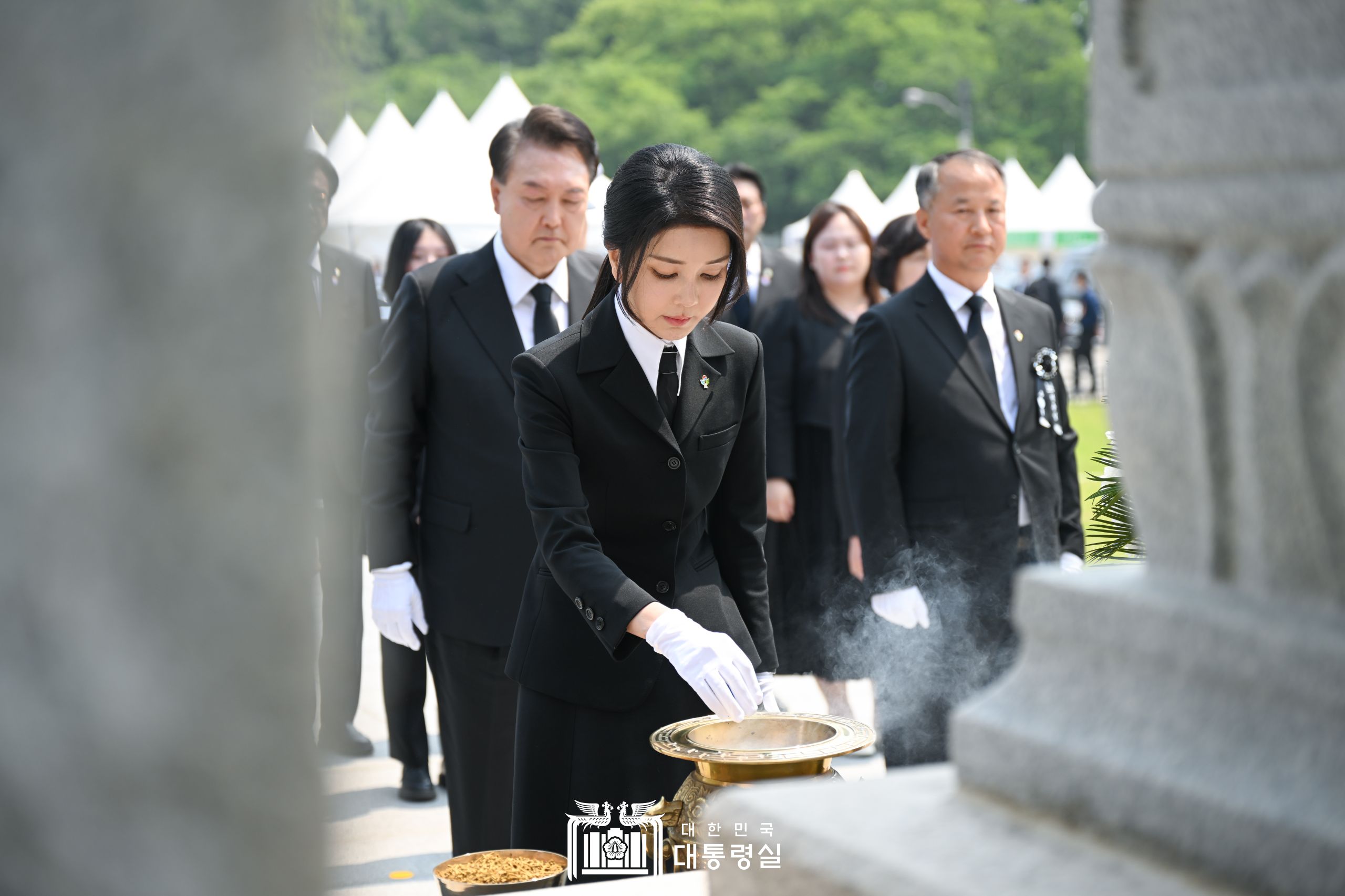 대통령 및 영부인 학도의용군 무명용사탑 참배(24.6.6.) 첨부 이미지